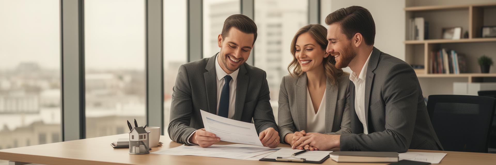 An agent specialist meeting with buyers